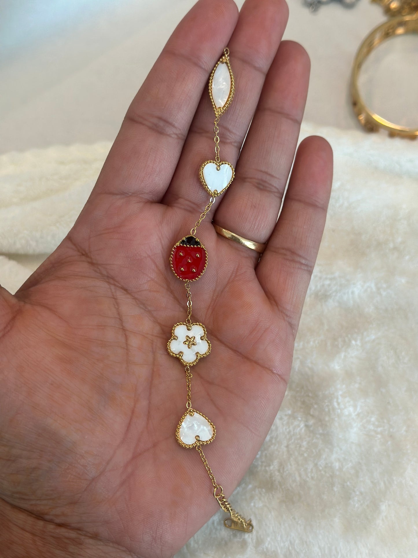 Lady bug bracelet