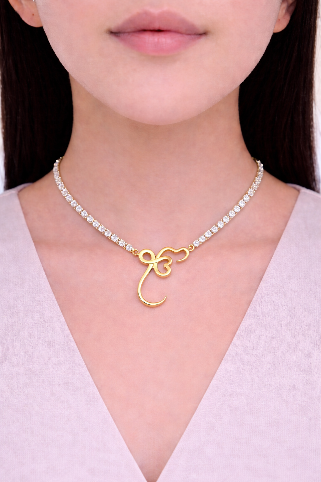 Ikonkar necklace with tennis’s chain
