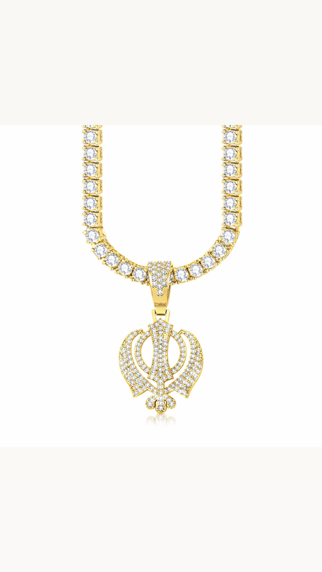 Diamodn Khanda with tennis chain