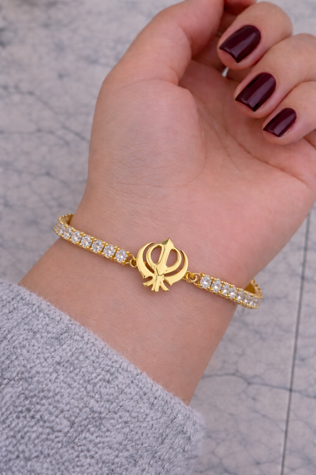 Khanda tennis chain bracelet