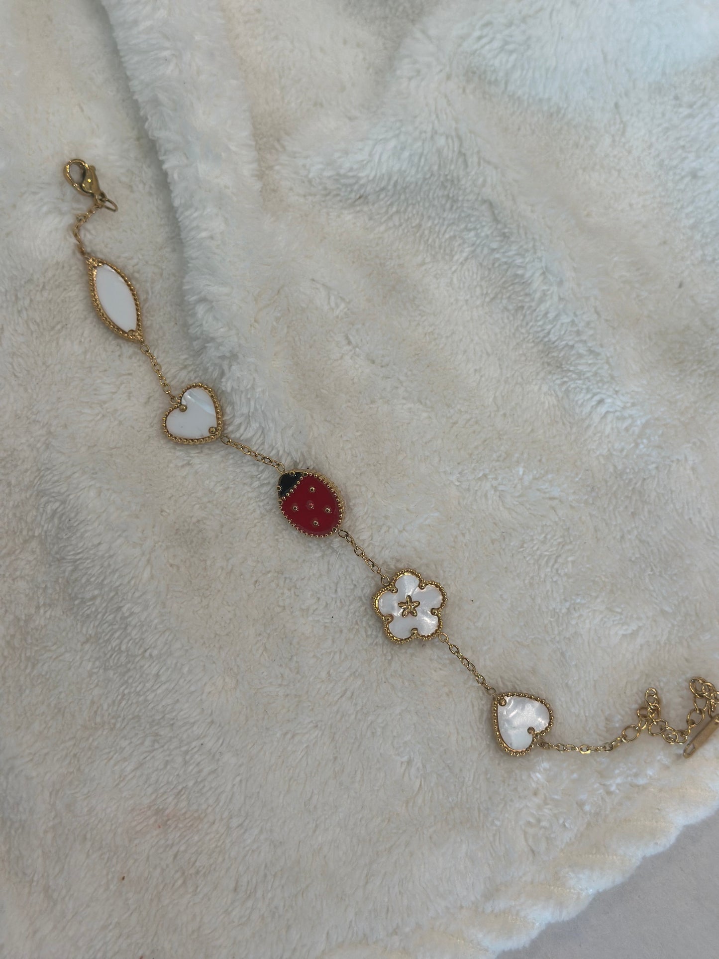 Lady bug bracelet