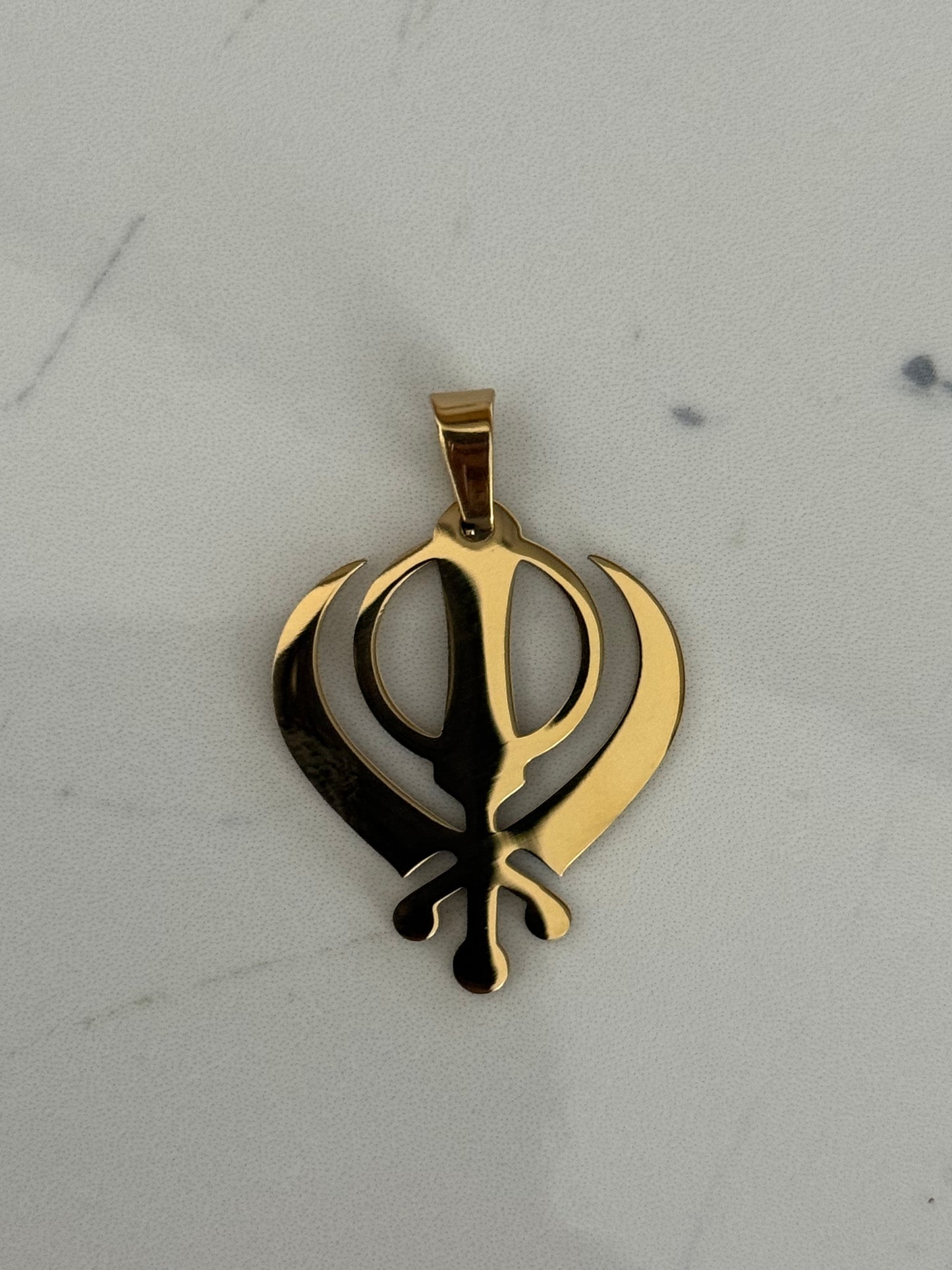 Custom order 3 inch khanda with chain