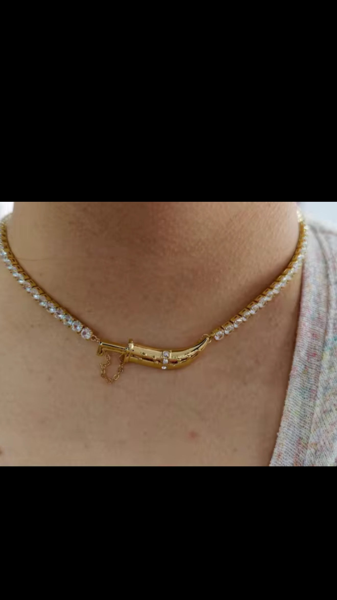 ➡️ Kirpan Pendant with Diamond Tennis Chain