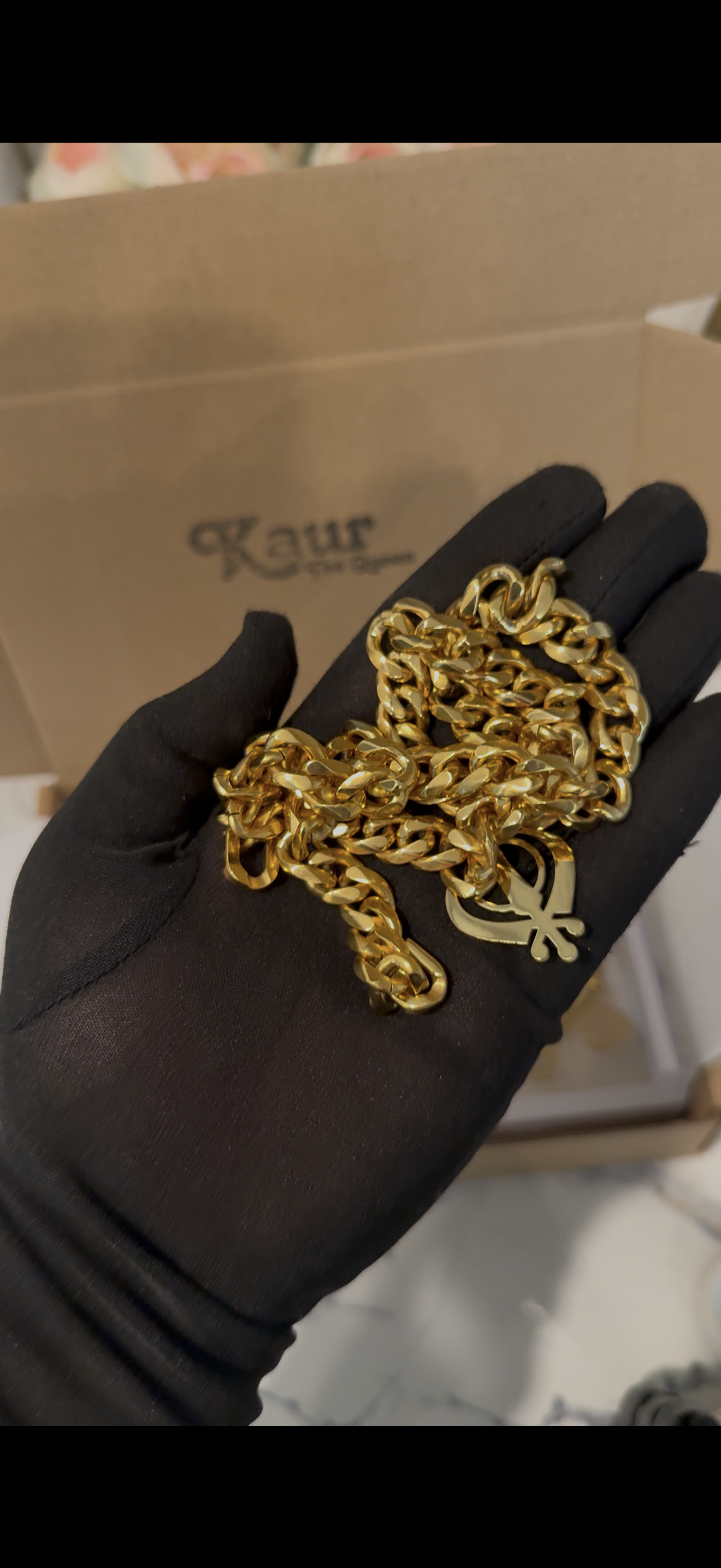 Khanda with heavy chain