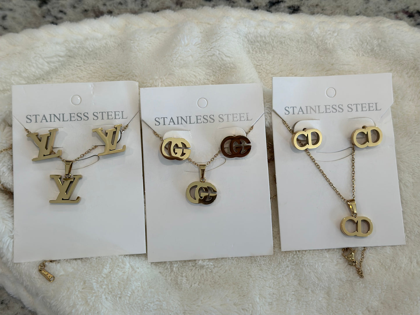 Stainless necklace set
