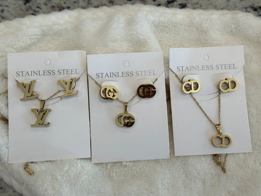 Stainless necklace set