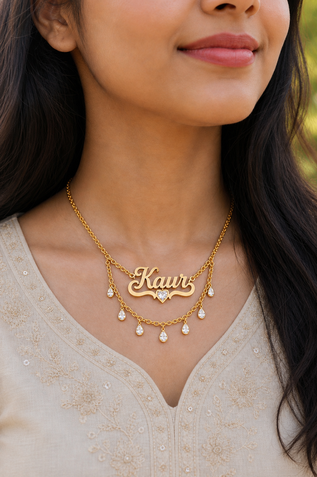 Kaur with diamonds