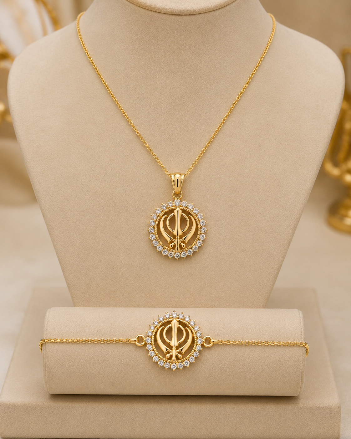 Khanda with diamond chakra
