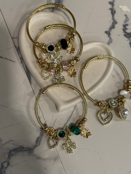 Pretty charm bangles