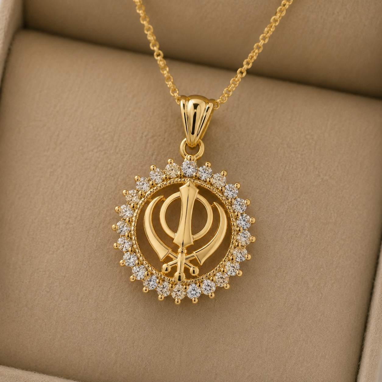 Khanda with diamond chakra