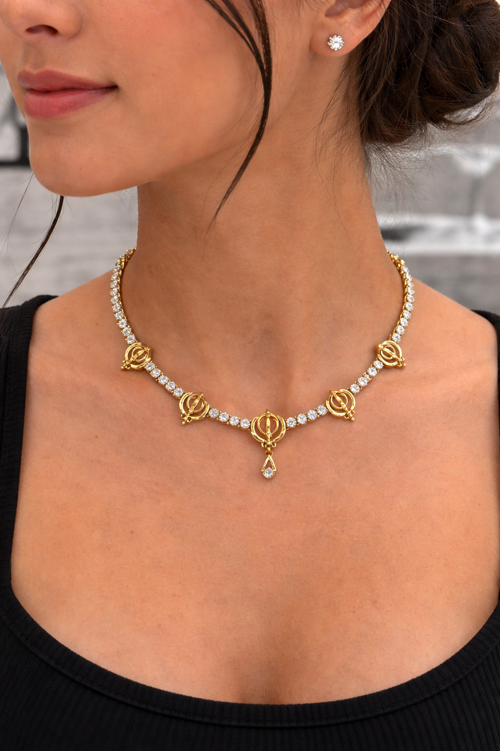 5 khanda necklace