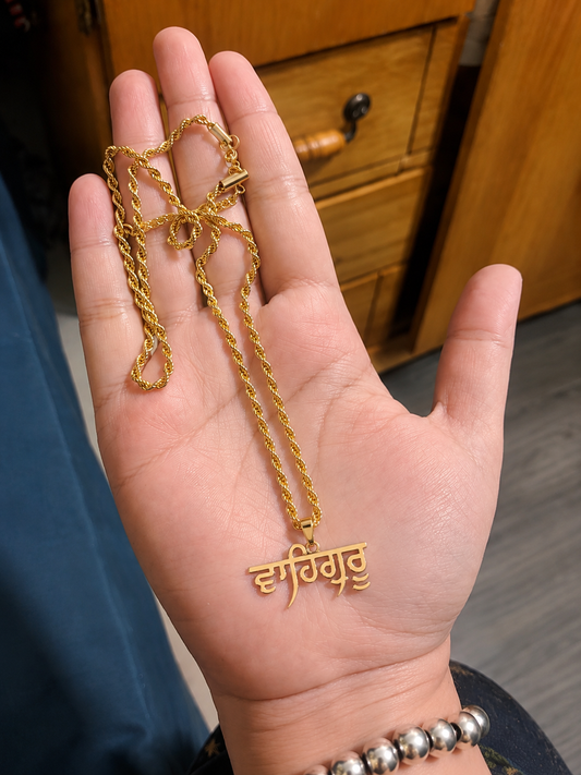 Waheguru rope chain necklace