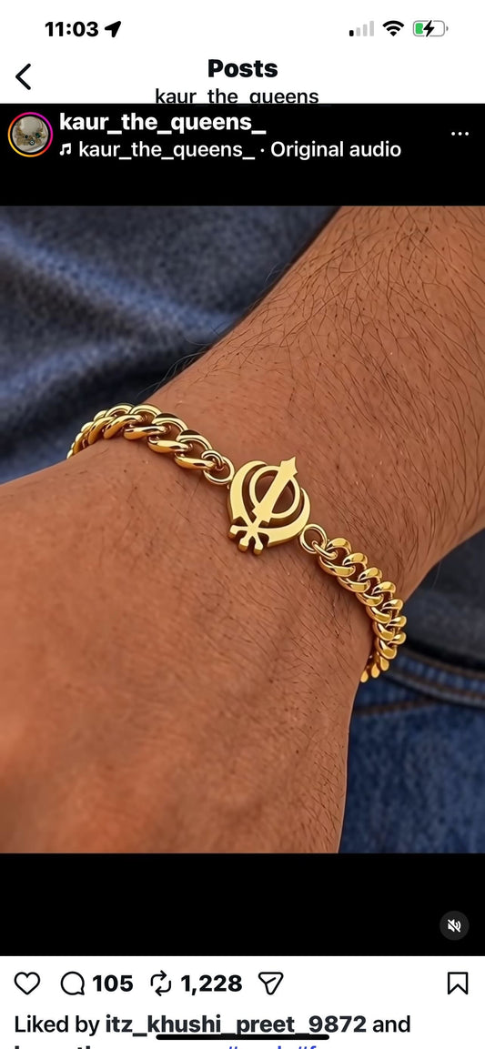 Khanda Cubin chain bracelet