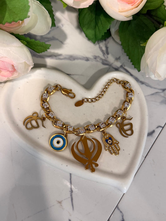 Khanda charm bracelet