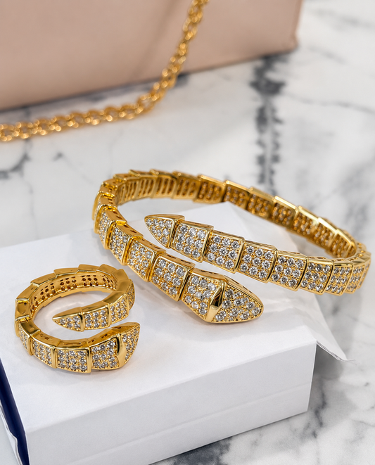 Snake bracelet with ring