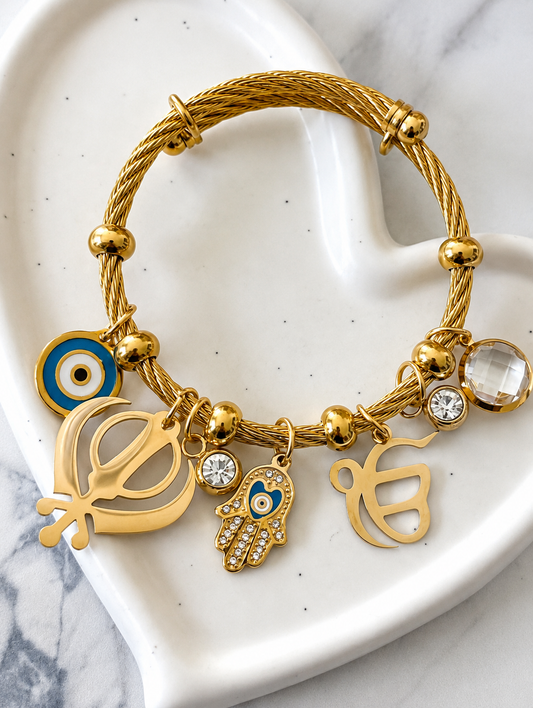 Waheguru bracelet charm
