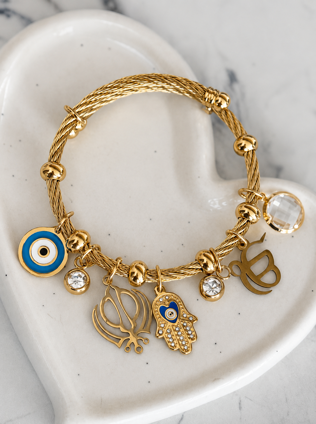 Waheguru bracelet charm