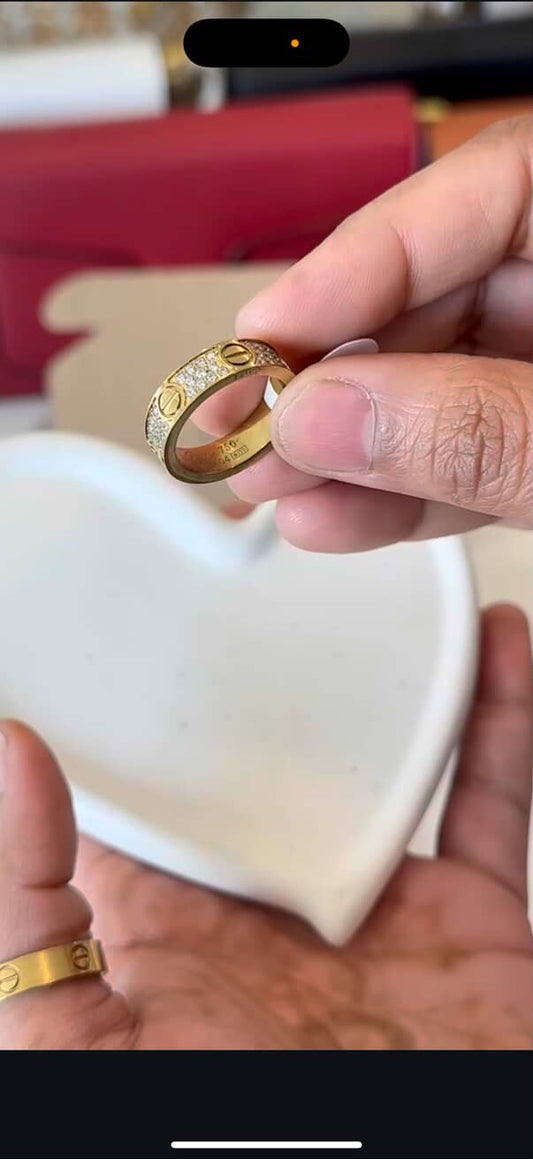 Full diamond love ring